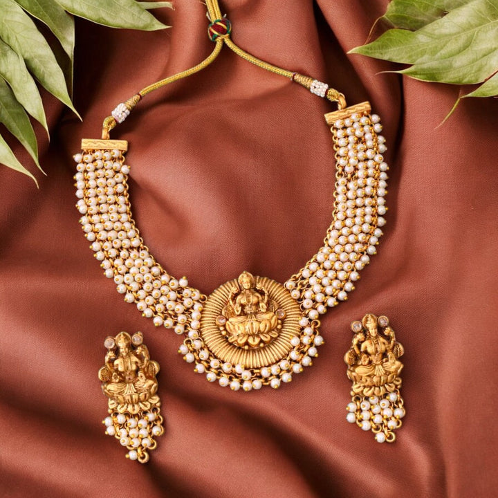 Ivory Ushma Temple Jewellery Set- New Arrival