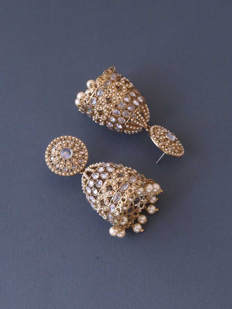 Ivory Vanita Jhumkis