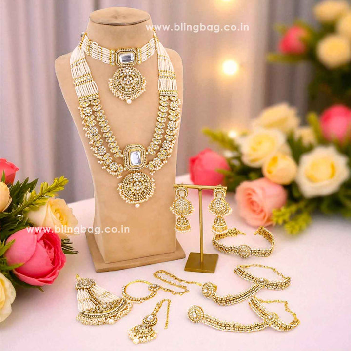 Ivory Varnika Kundan Bridal Jewellery Set