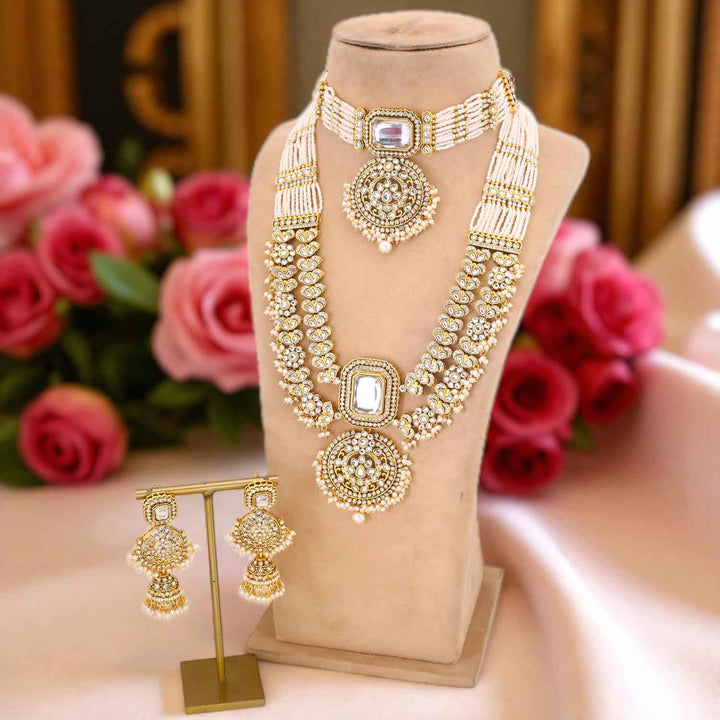Ivory Varnika Kundan Bridal Jewellery Set