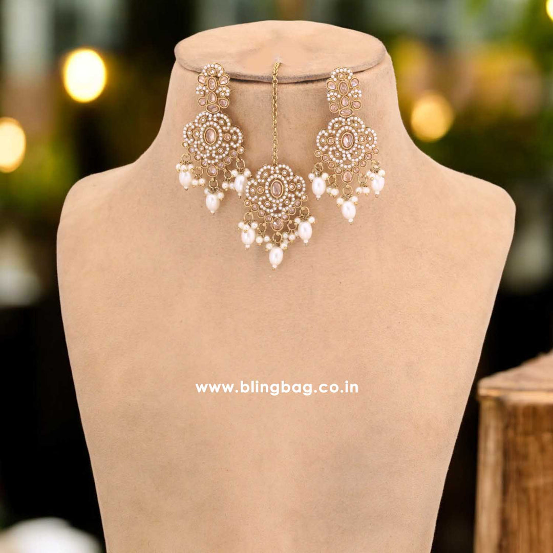 Ivory Velmira Kundan Jewellery Set