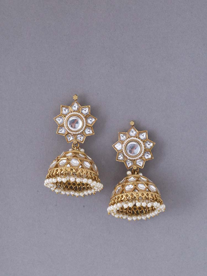 Ivory Visha Ethnic Jhumkis