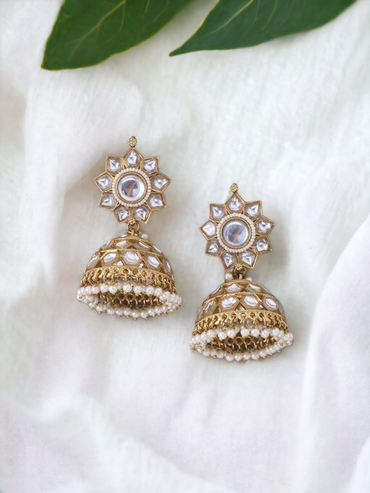 Ivory Visha Ethnic Jhumkis