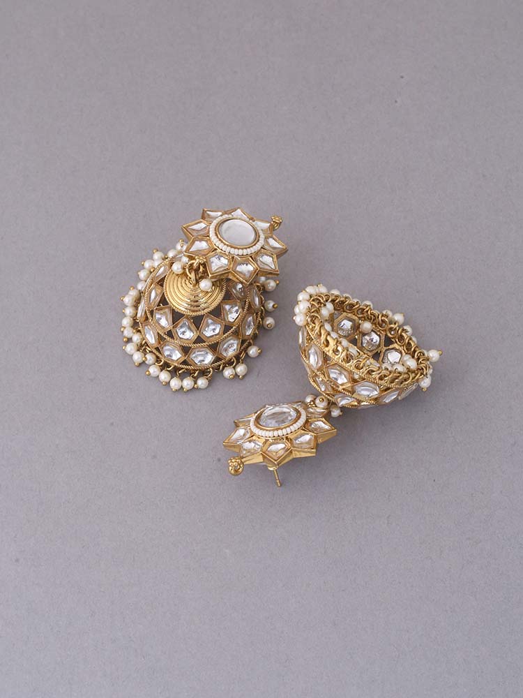 Ivory Visha Ethnic Jhumkis