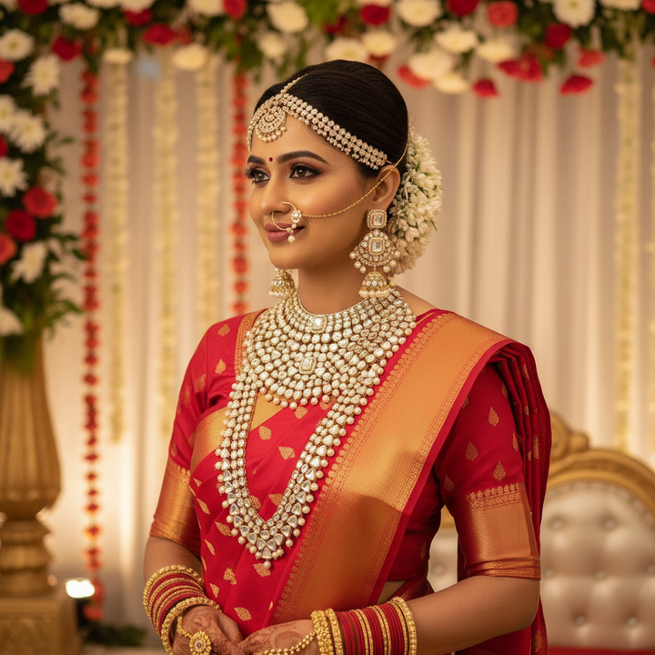 Ivory Vishalakshi Bridal Jewellery Set