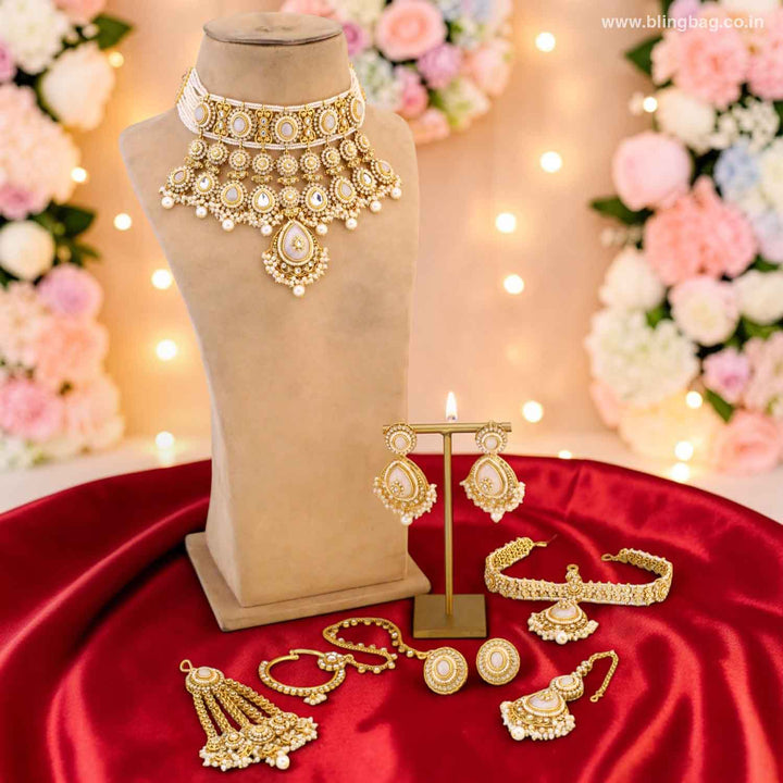 Ivory Vrishaliya Bridal Jewellery Set