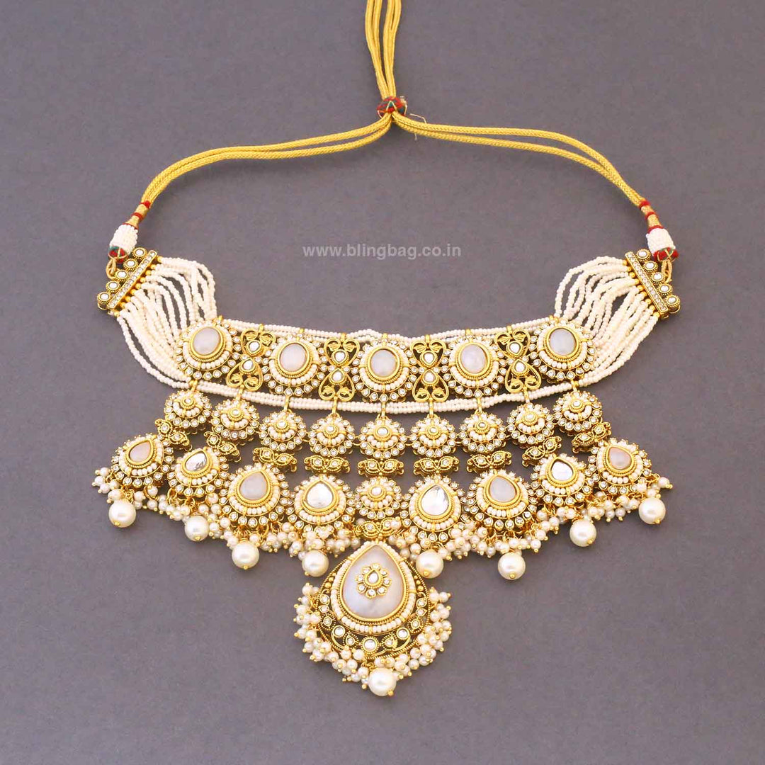 Ivory Vrishaliya Bridal Jewellery Set