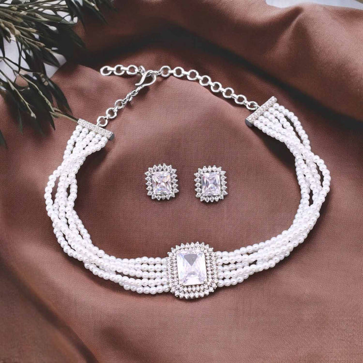 Ivory Wareesha Zirconia Jewellery Set