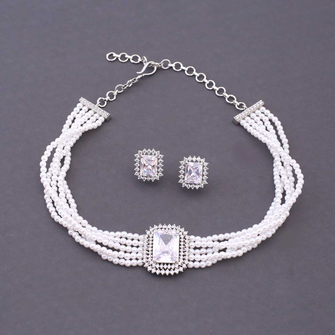 Ivory Wareesha Zirconia Jewellery Set