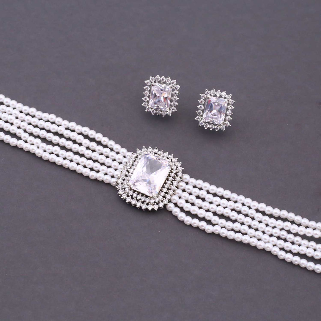 Ivory Wareesha Zirconia Jewellery Set