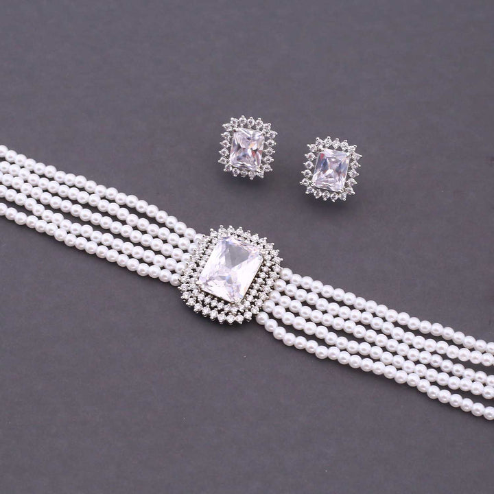 Ivory Wareesha Zirconia Jewellery Set