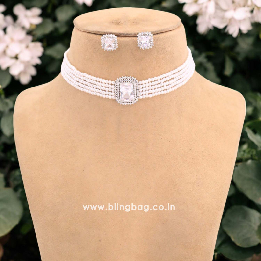 Ivory Wareesha Zirconia Jewellery Set