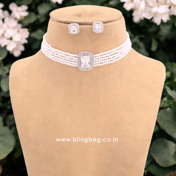 Ivory Wareesha Zirconia Jewellery Set