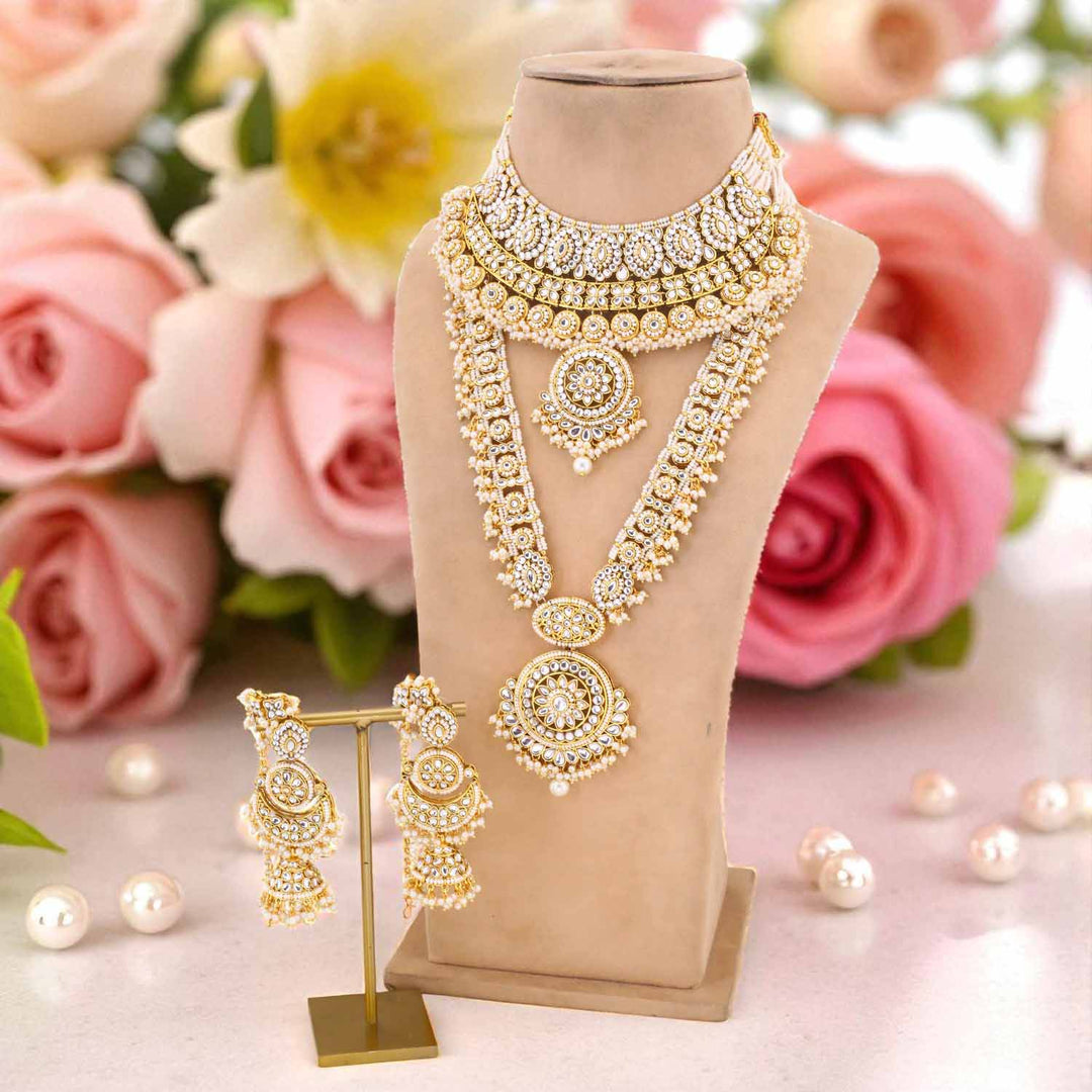 Ivory Yamika Kundan Bridal Jewellery Set