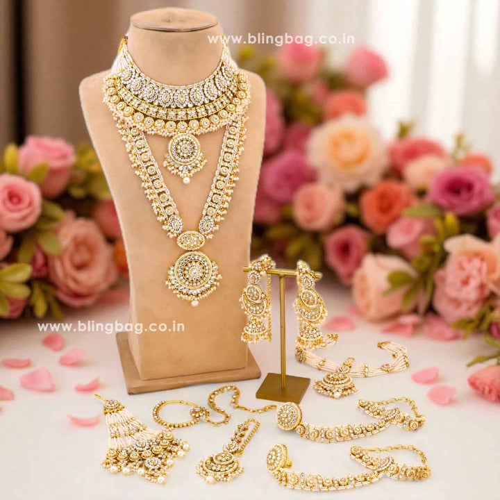 Ivory Yamika Kundan Bridal Jewellery Set