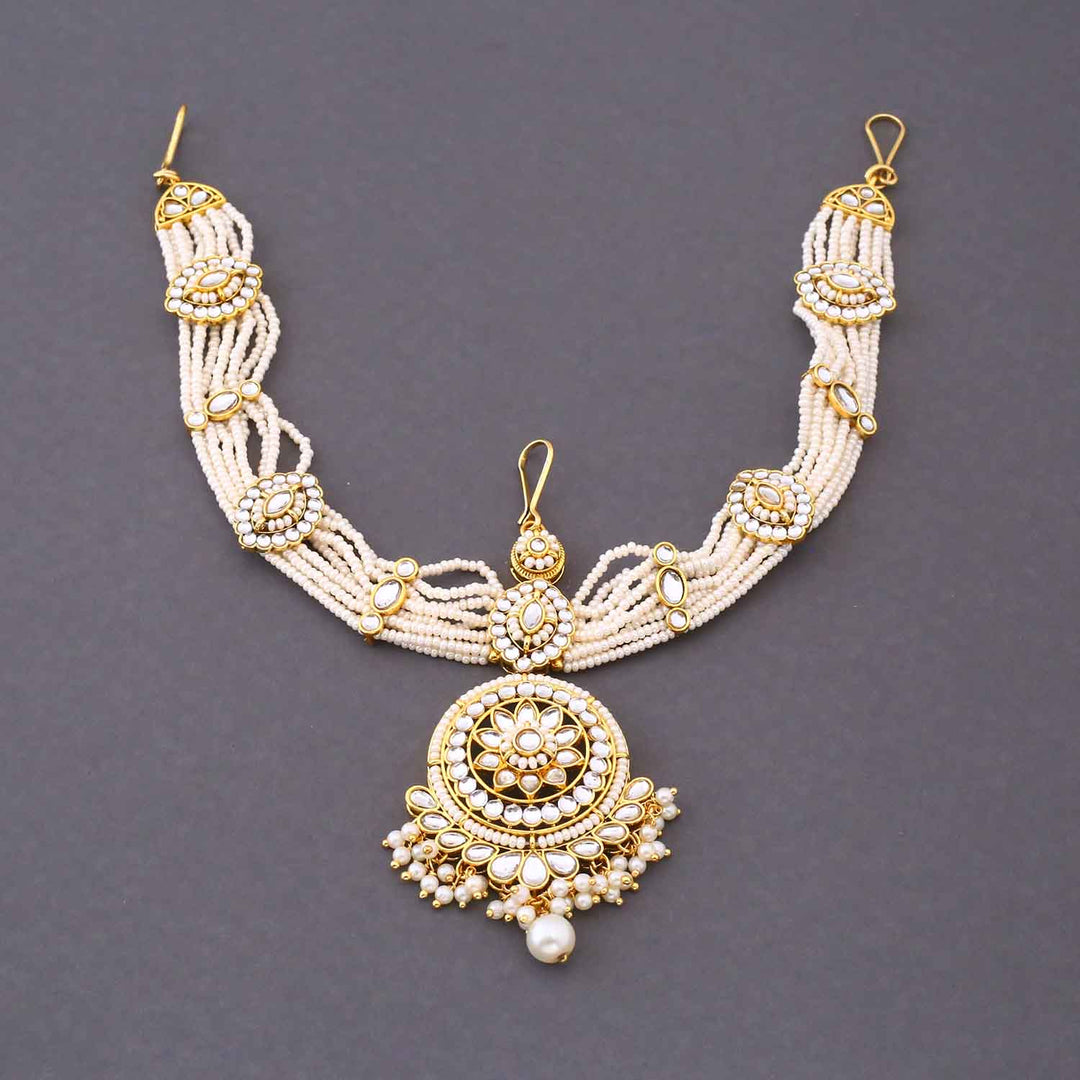 Ivory Yamika Kundan Bridal Jewellery Set