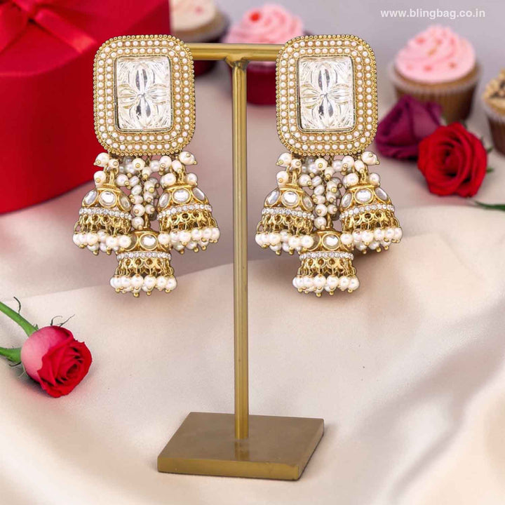 Ivory Yogini Jhumkis