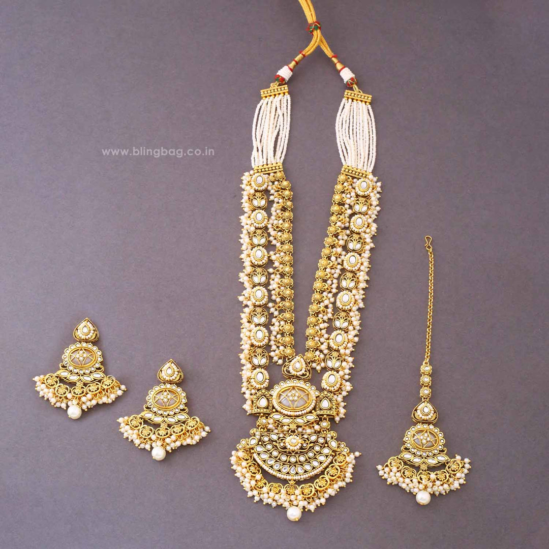 Ivory Yuvanya Kundan Jewellery Set - New Arrival