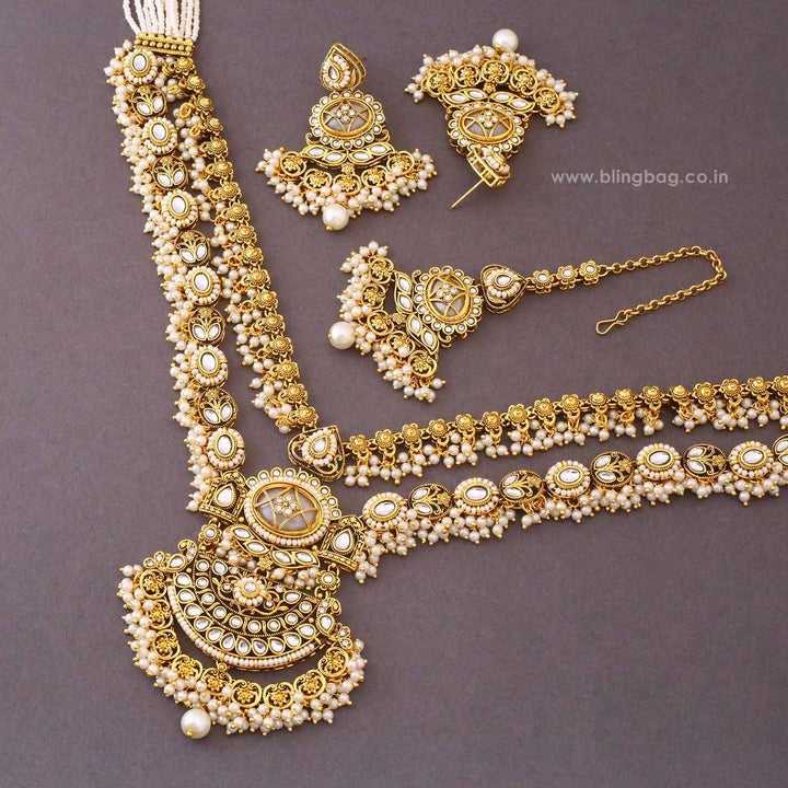 Ivory Yuvanya Kundan Jewellery Set - New Arrival
