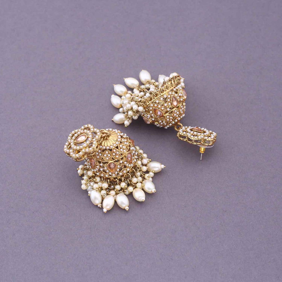 Ivory Zarqa Punjabi Jhumkis