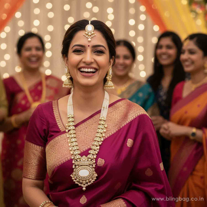 Ivory Ziya Kundan Jewellery Set