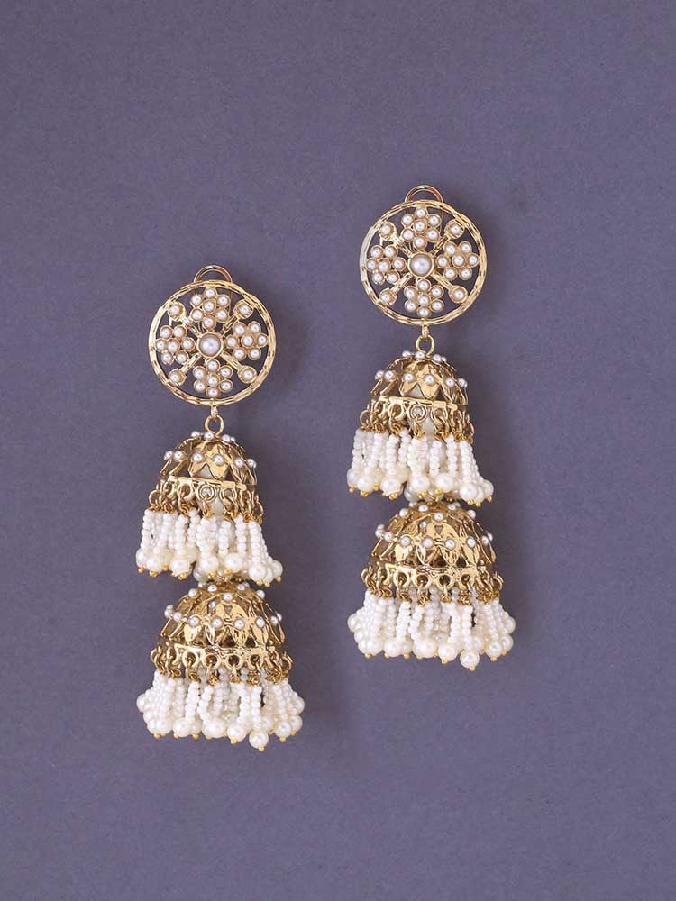 Ivory Zoya Jhumkis