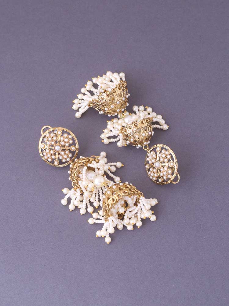 Ivory Zoya Jhumkis