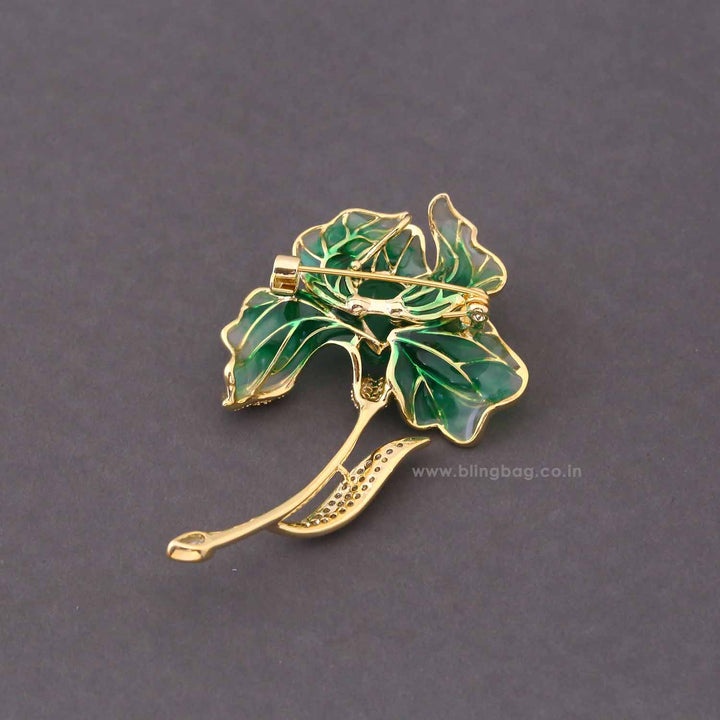 Jade Lily Brooch