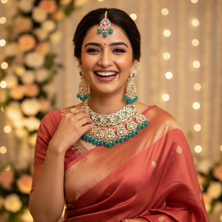 Jade Maanyata Kundan Jewellery Set - EOSS