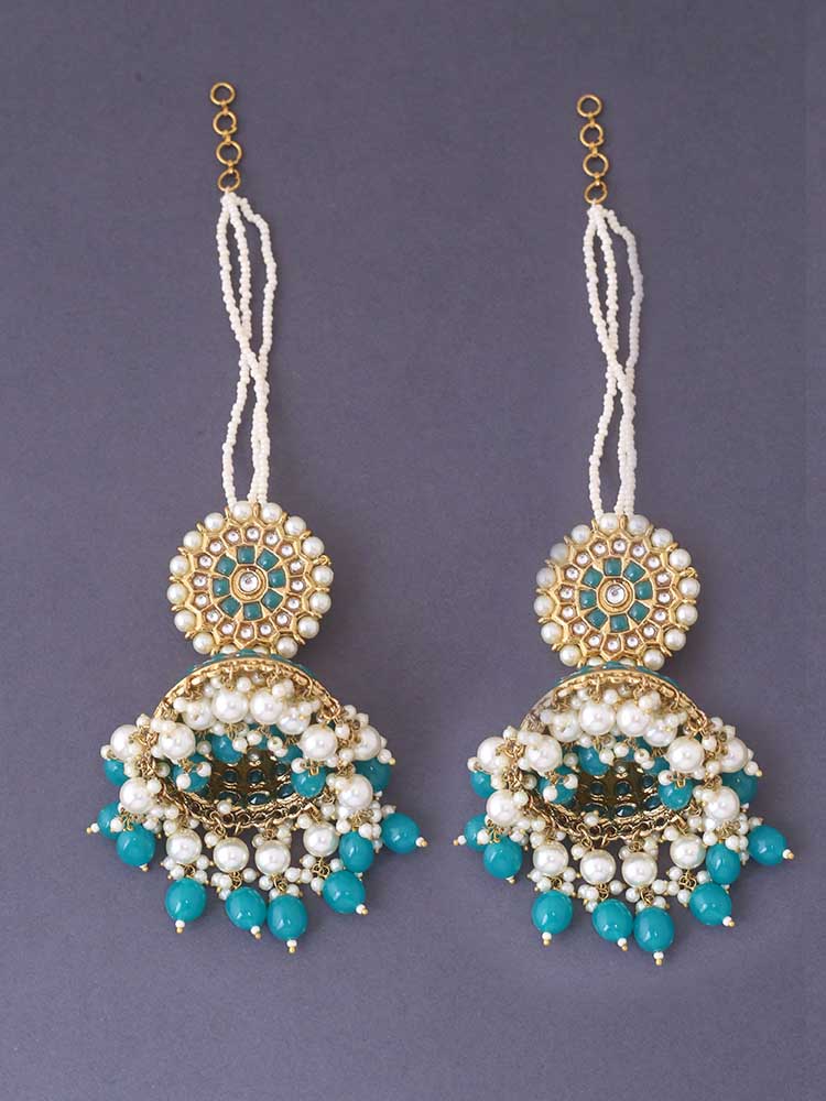 Jade Mrinali Sahara Jhumkis