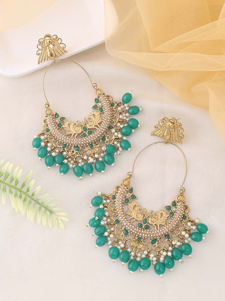 Jade Tulza Ethnic Chandbalis