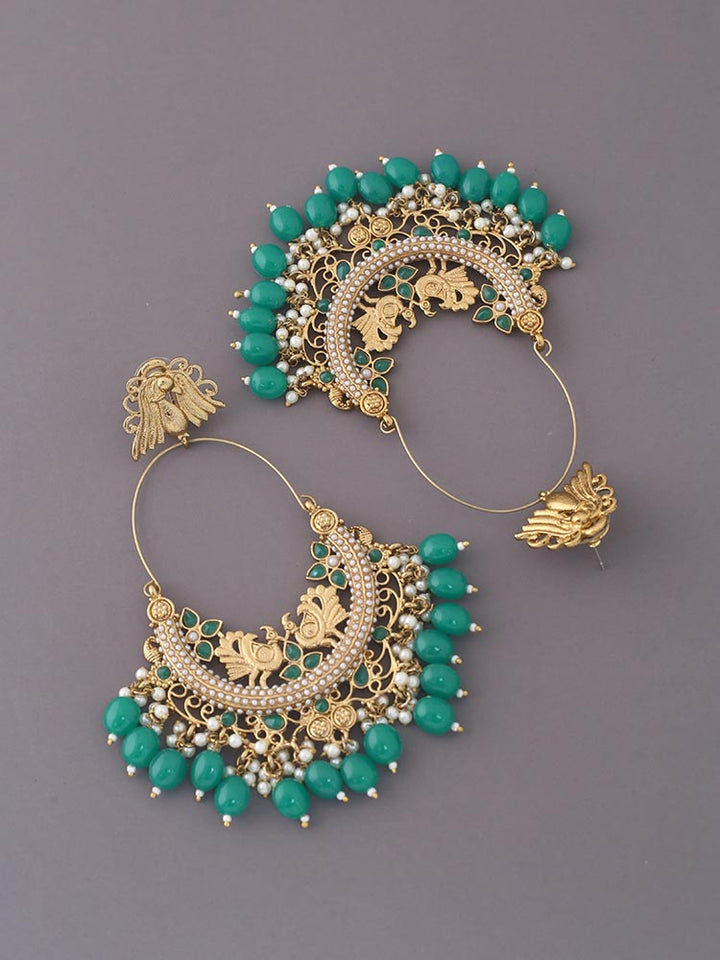 Jade Tulza Ethnic Chandbalis