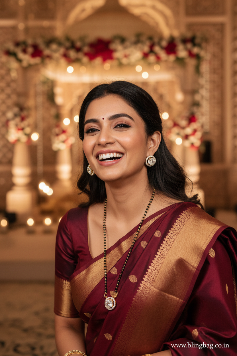 Golden Jennifer Mangalsutra Set