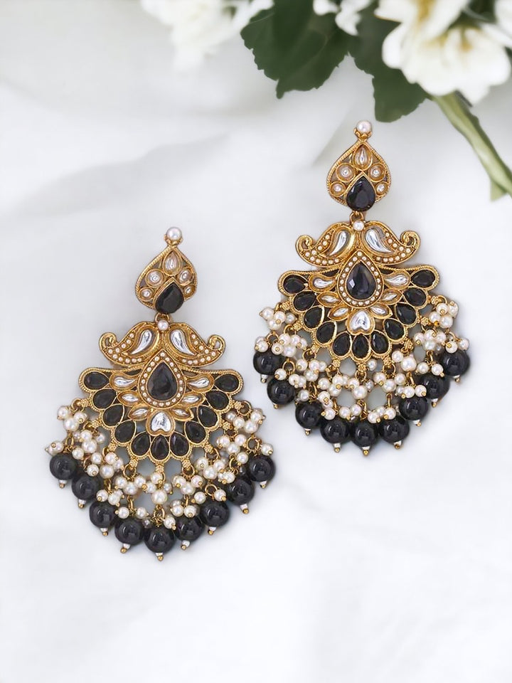 Jet Bhumika Ethnic Danglers