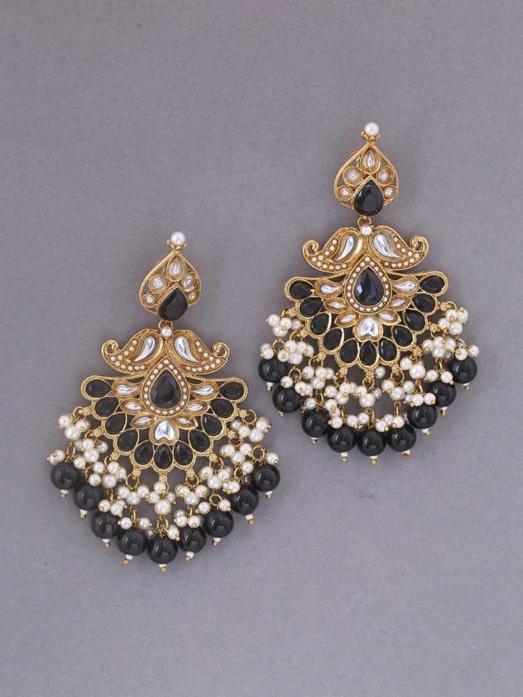 Jet Bhumika Ethnic Danglers