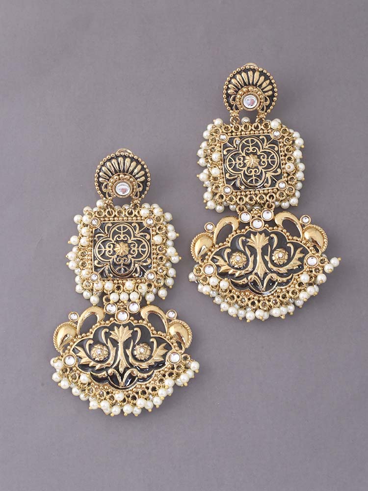 Jet Rangoli Danglers