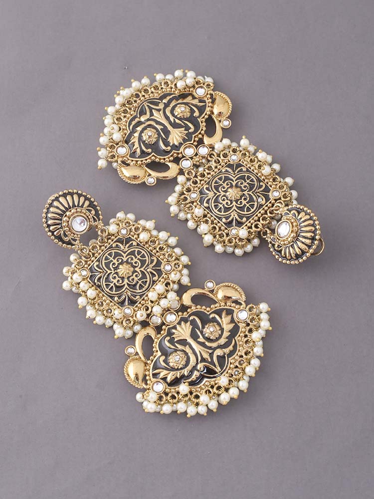 Jet Rangoli Danglers