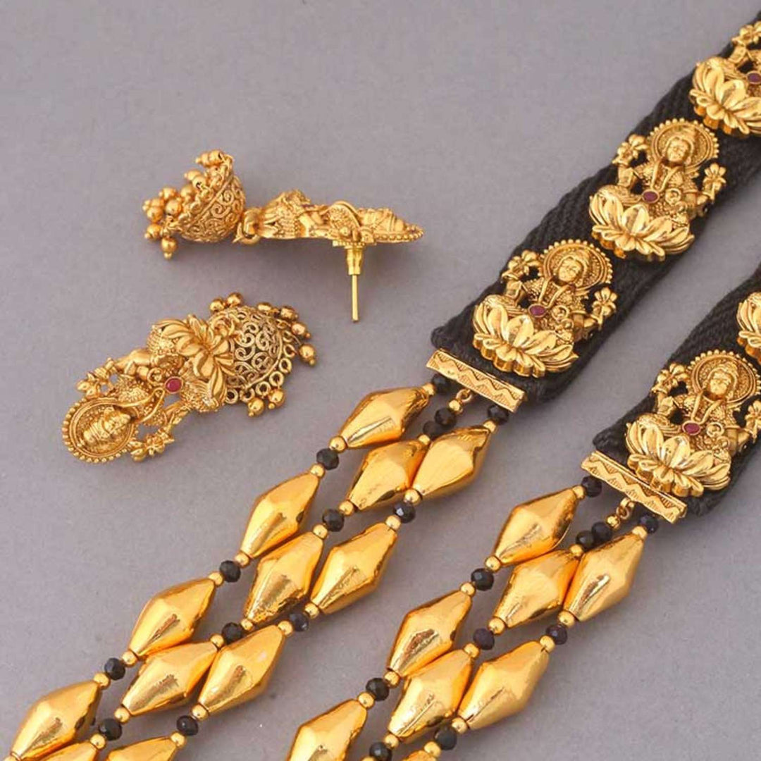 Jet Vrishabha Temple Jewellery Set - EOSS