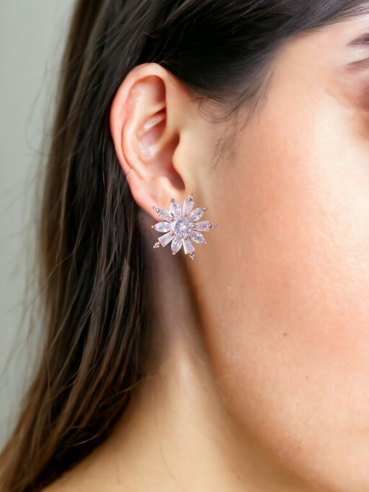 Rose Gold Kaela Zirconia Studs