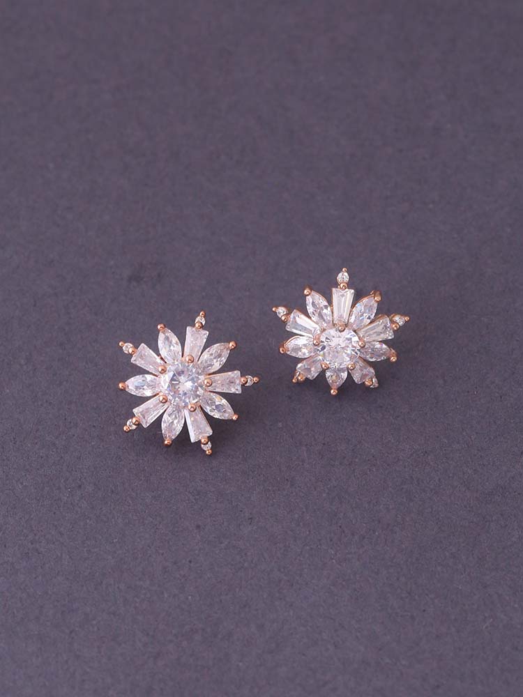Rose Gold Kaela Zirconia Studs
