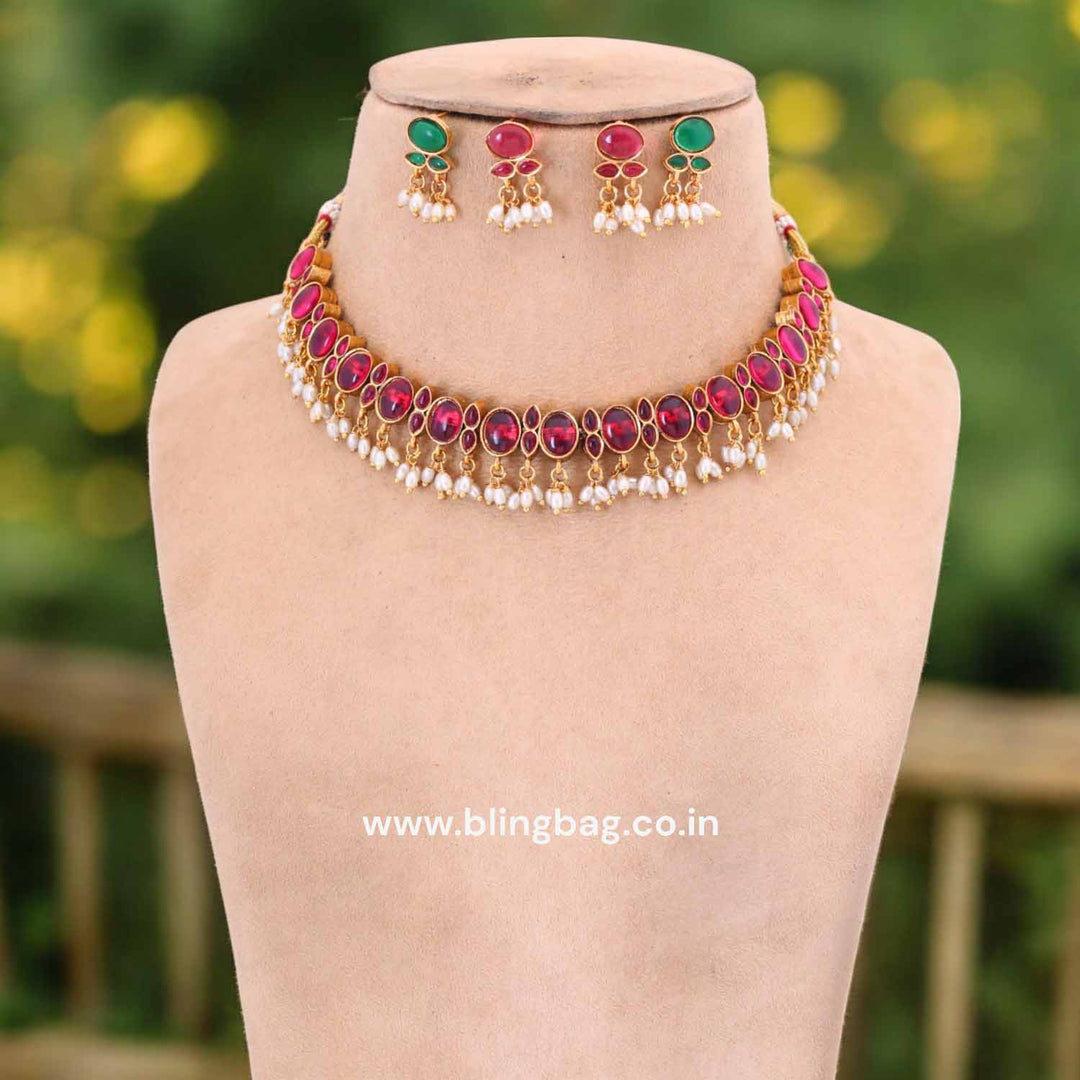 Kunjal Reversible Antique Jewellery Set - New Arrival