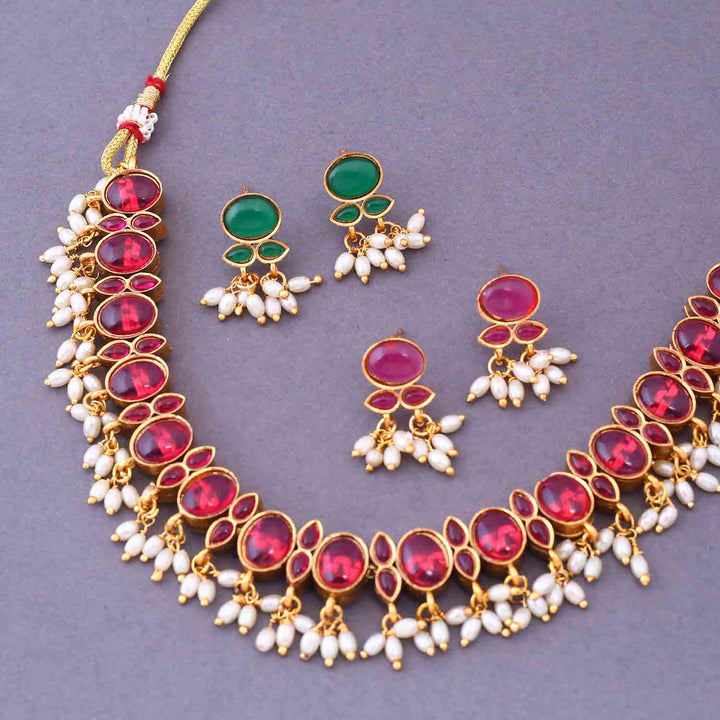 Kunjal Reversible Antique Jewellery Set - New Arrival