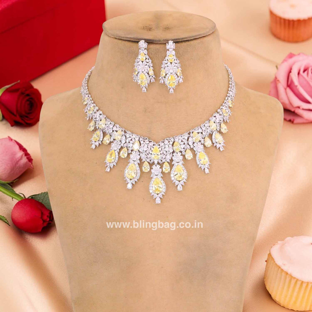 Lemon Cesian Zirconia Jewellery Set