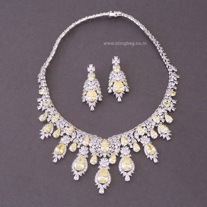 Lemon Cesian Zirconia Jewellery Set