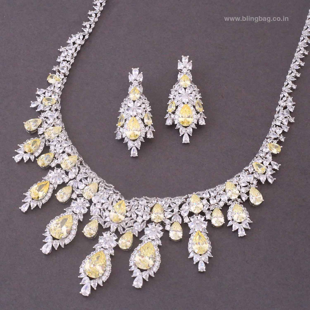 Lemon Cesian Zirconia Jewellery Set