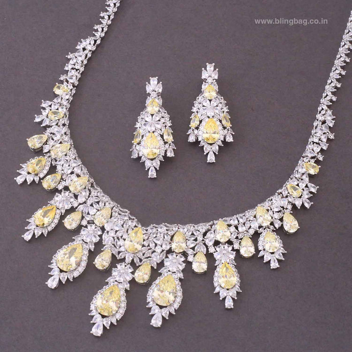 Lemon Cesian Zirconia Jewellery Set
