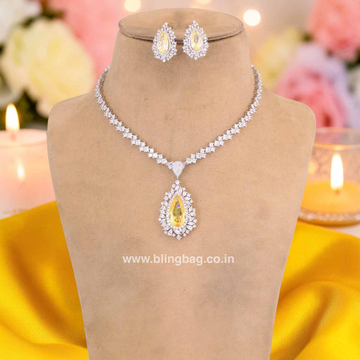 Lemon Enna Zirconia Pendant Set