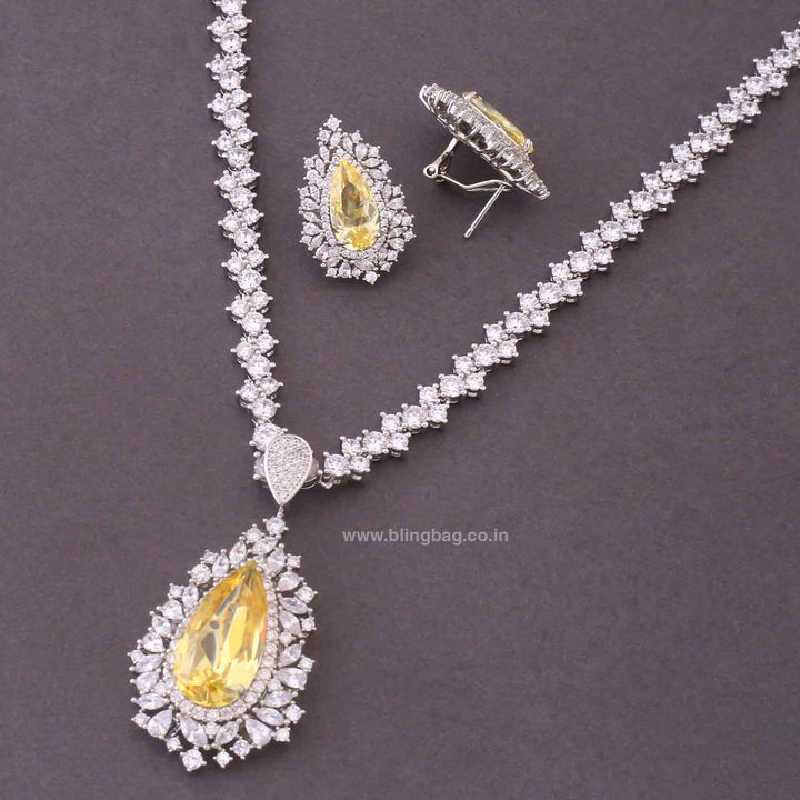 Lemon Enna Zirconia Pendant Set