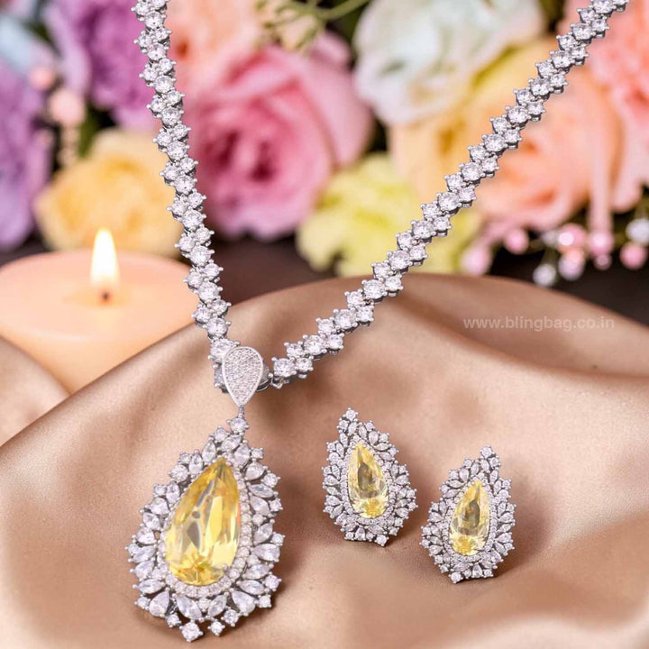 Lemon Enna Zirconia Pendant Set
