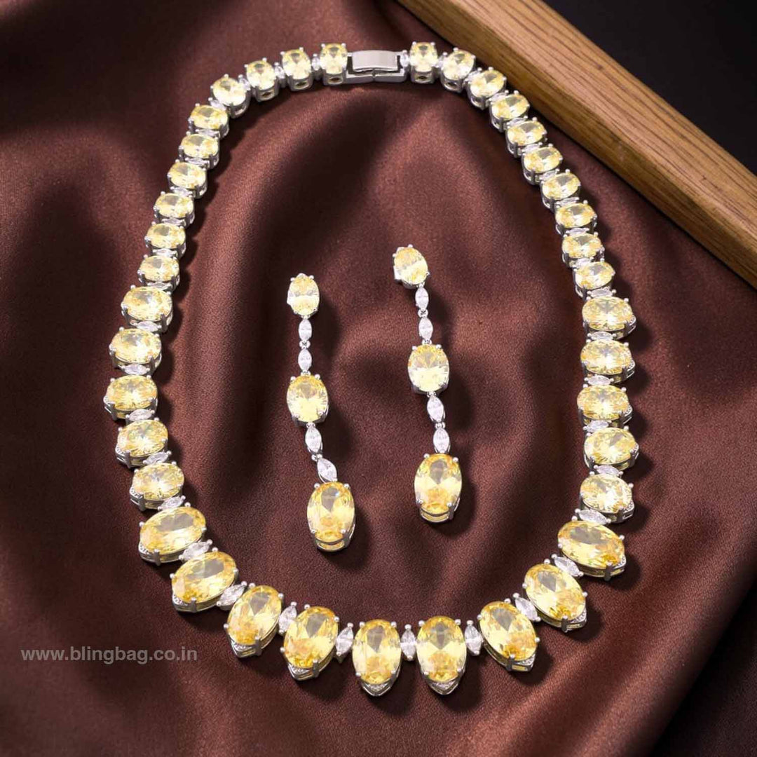 Lemon Hania Zirconia Jewellery Set